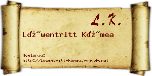 Löwentritt Kámea névjegykártya